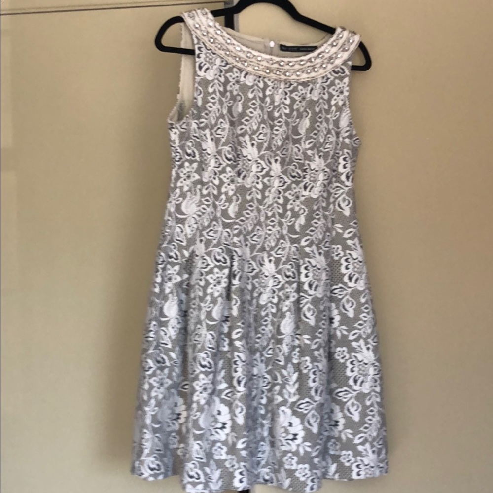 Cocktail Dress with Embellished Collar